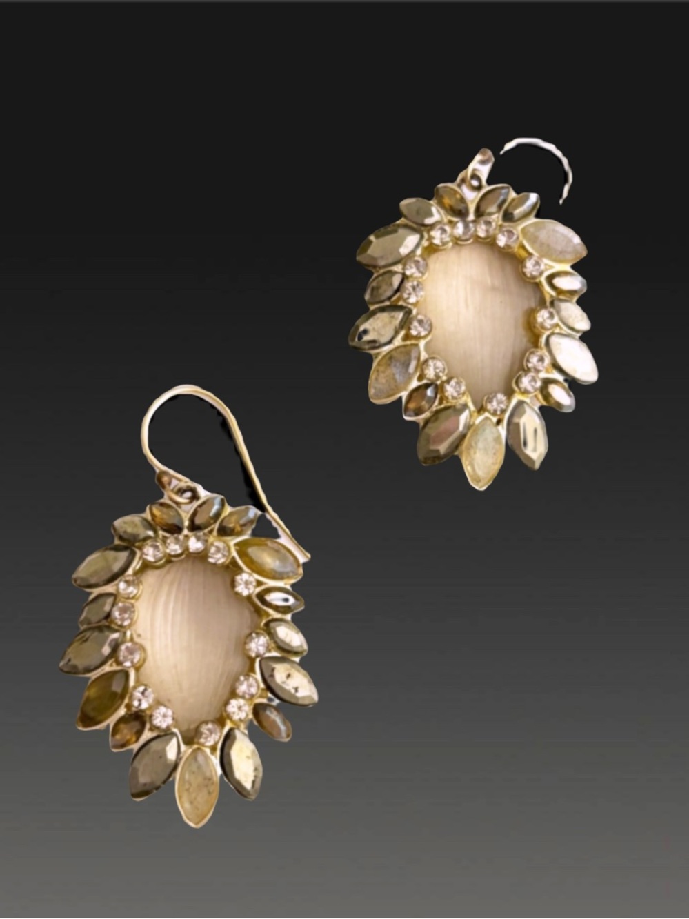 ALEXIS Bittar Rare Vintage Lucite Gemstone drop Earrings